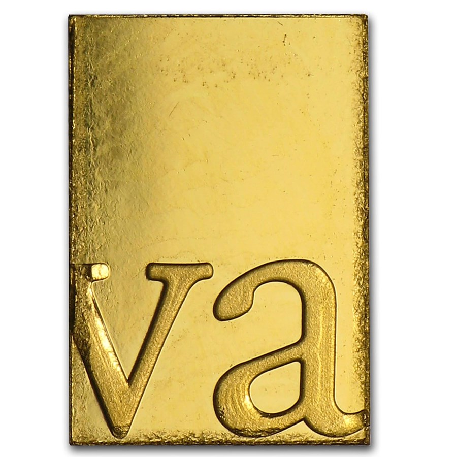 1 gram Raw Gold Bar - Valcambi