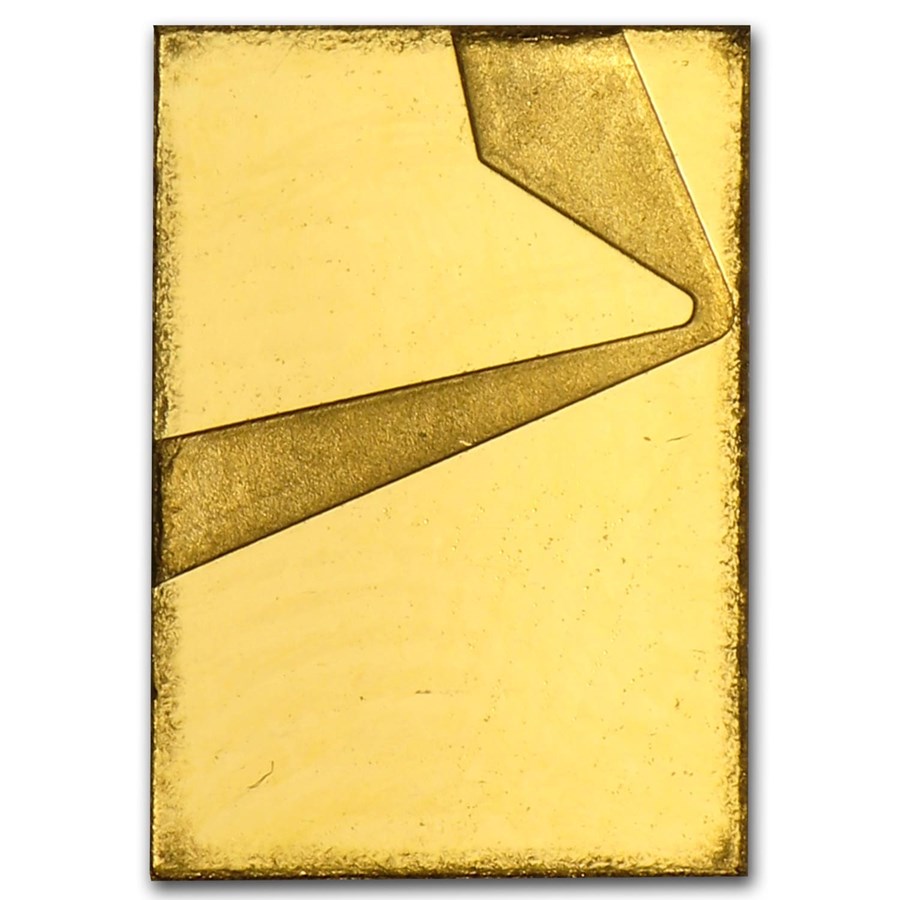 1 gram Raw Gold Bar - Valcambi