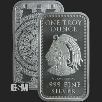 1 oz Aztec Calendar Silver Bar