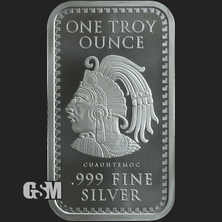 1 oz Aztec Calendar Silver Bar