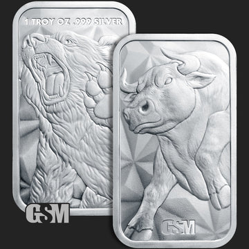 1 oz Bull & Bear Silver Bar
