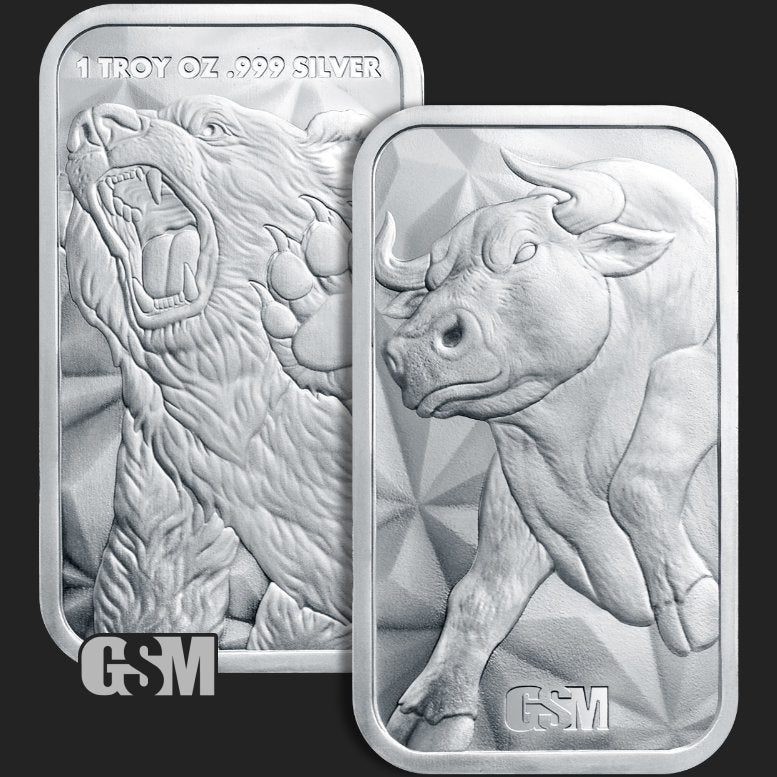 1 oz Bull & Bear Silver Bar