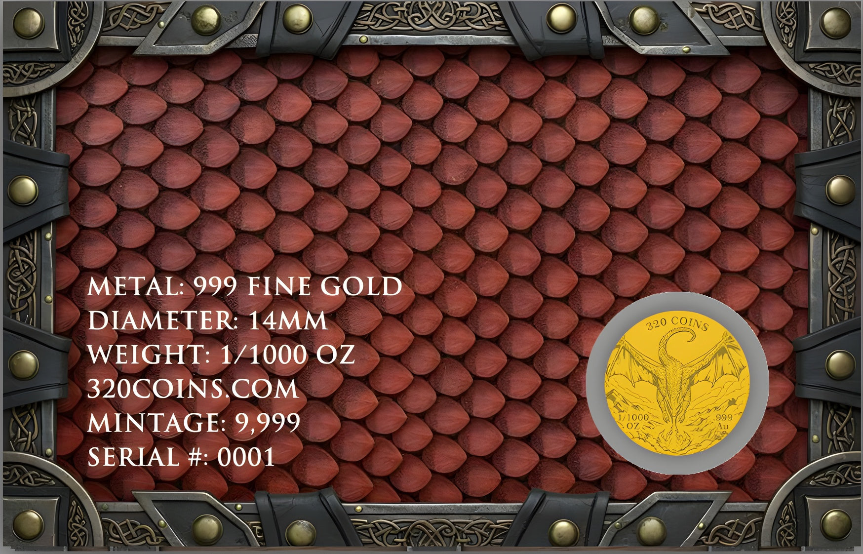 Fire Dragon 1/1000 999 Fine Gold