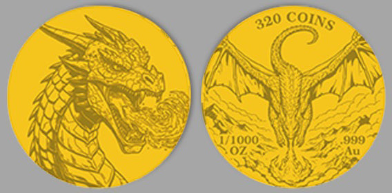 Fire Dragon 1/1000 999 Fine Gold