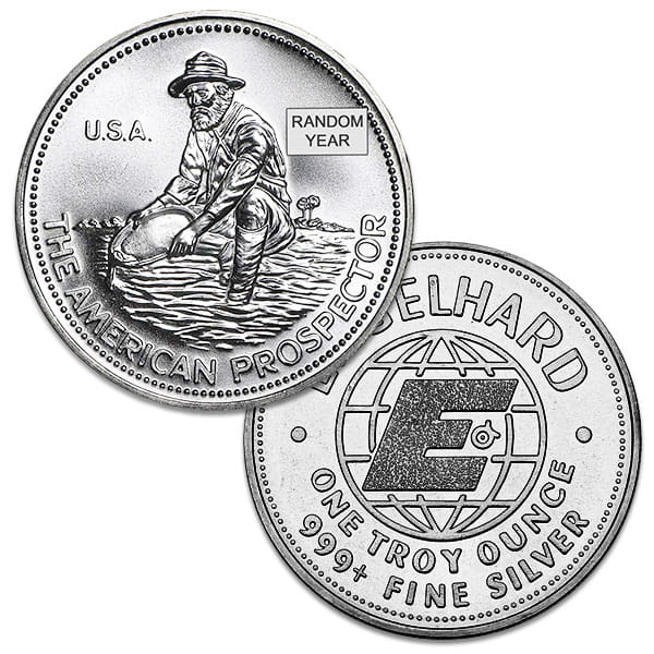 1 oz Engelhard Prospector Silver Rounds (1982 - 1987)