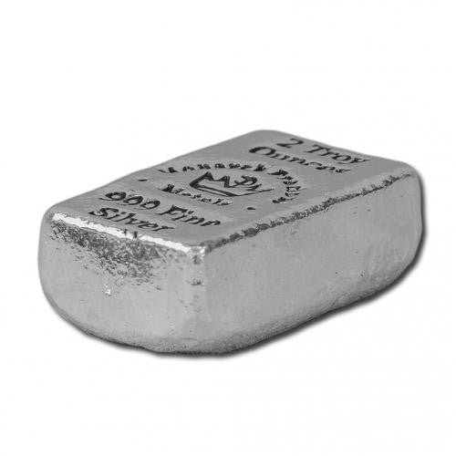 2 oz .999 Fine Silver Bar - Monarch Poured Lil' Chunky