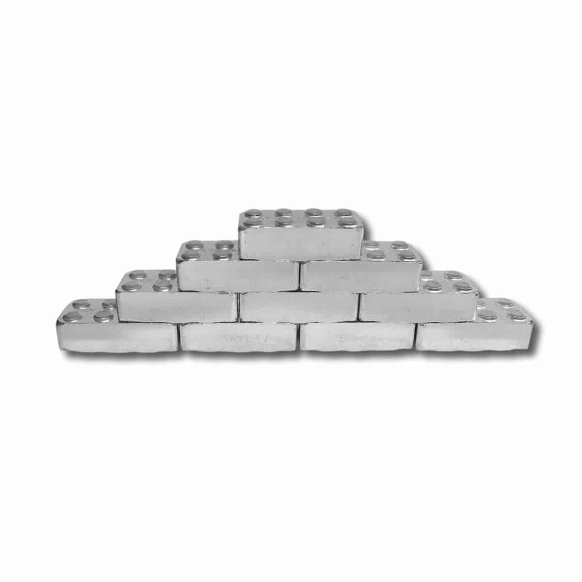 1 oz .999 Fine Silver - Monarch Building Block Bar - 2x4