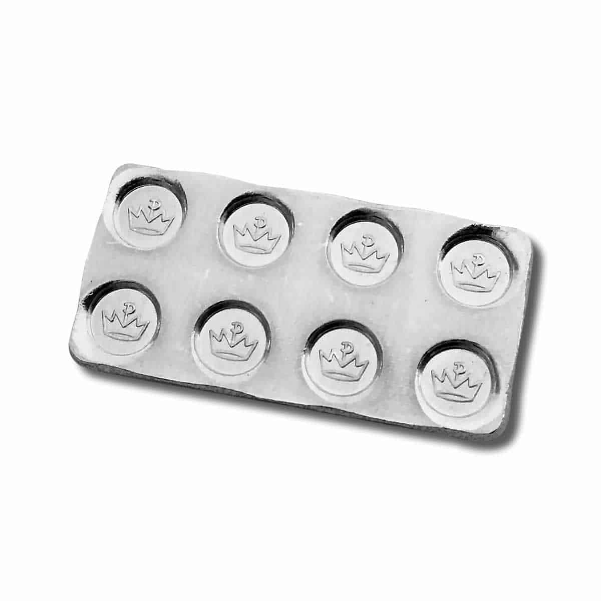 1/4 oz .999 Fine Silver - Monarch Building Block Bar - 2x4