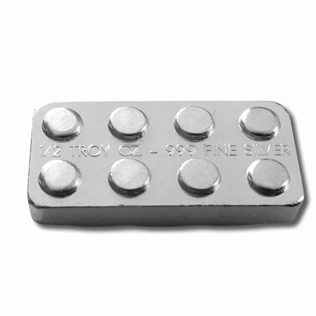 1/2 oz .999 Fine Silver - Monarch Building Block Bar - 2x4